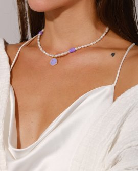 Ожерелье из жемчуга Smile Lilac