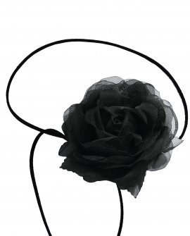 Чокер черный цветок