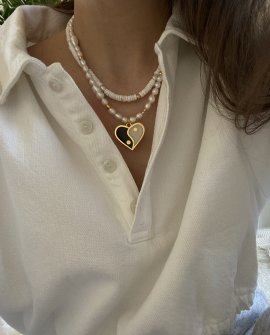 Ожерелье с жемчугом HEART IN YAN G
