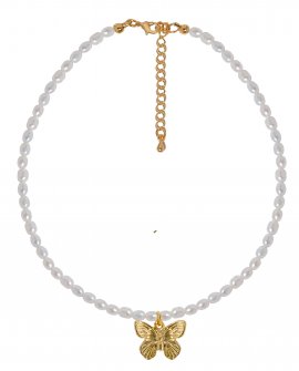 Ожерелье из жемчуга с подвеской Бабочка FLY