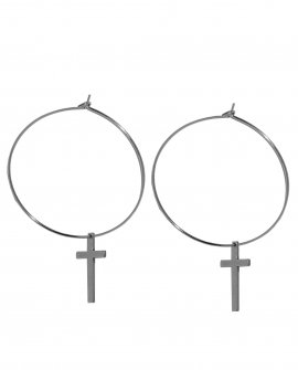 Серьги-кольца с крестами RW1-20 S